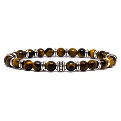 Stenarmband Yellow Tiger 6mm