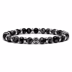 Stenarmband Snowflake 6mm