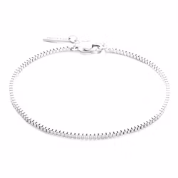 Silver Box Chain Stålarmband 1,5mm