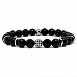 Stenarmband Black Onyx 8mm