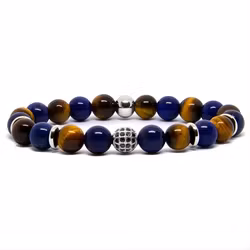 Stenarmband Lapis Tiger 8mm