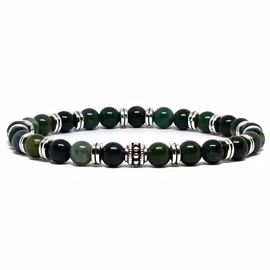 Stenarmband Moss 6mm