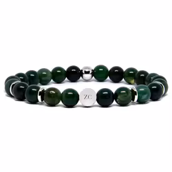 Stenarmband Moss 8mm