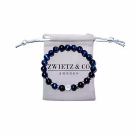 Stone bracelet Blue Tiger 8mm