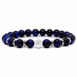 Stenarmband Blue Tiger 8mm