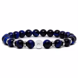 Stone bracelet Blue Tiger 8mm
