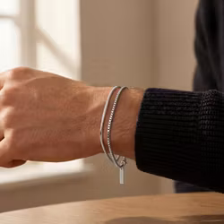 Silver Box Chain Stålarmband 2mm