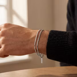 Silver Box Chain Stålarmband 2mm