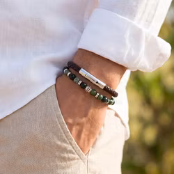 Stenarmband Moss 6mm