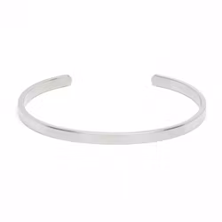 Silver Cuff Stålarmband 4mm