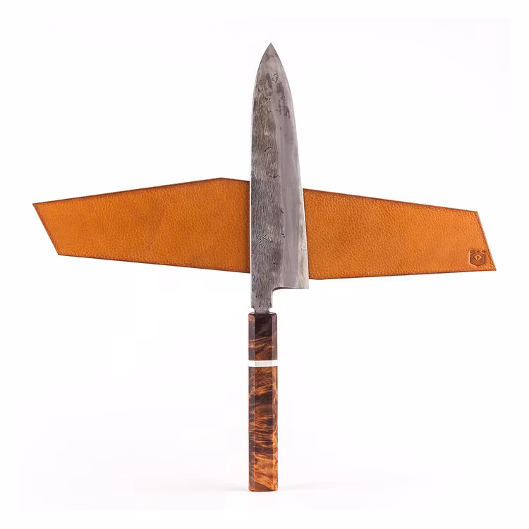 Brown Geometric Knife Holder
