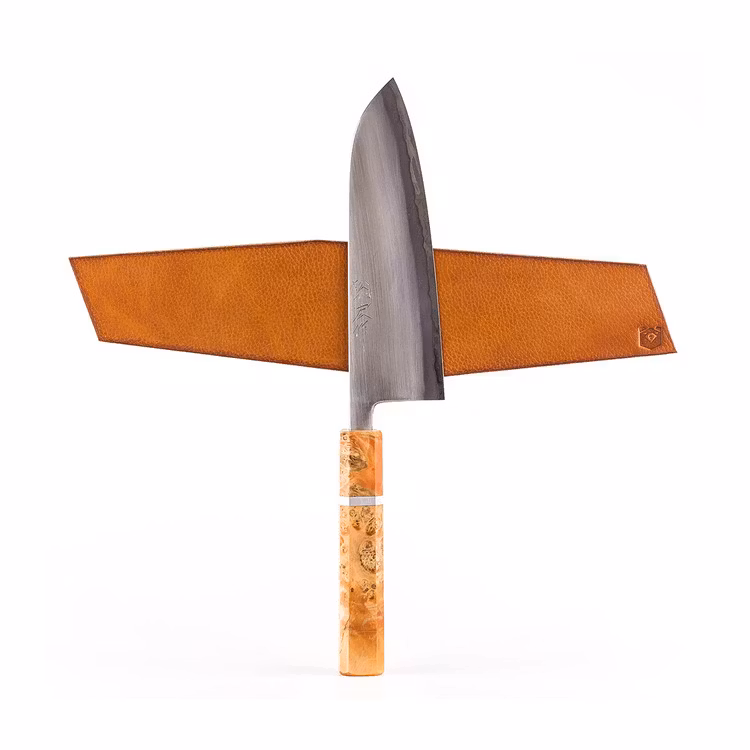 Brown Geometric Knife Holder