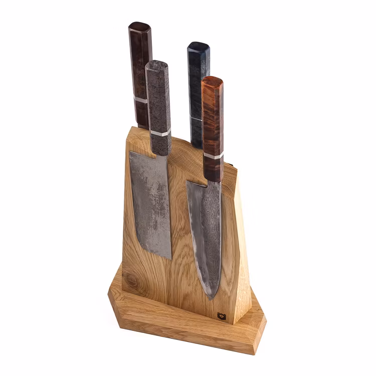 Geometric Mountain Knife Block