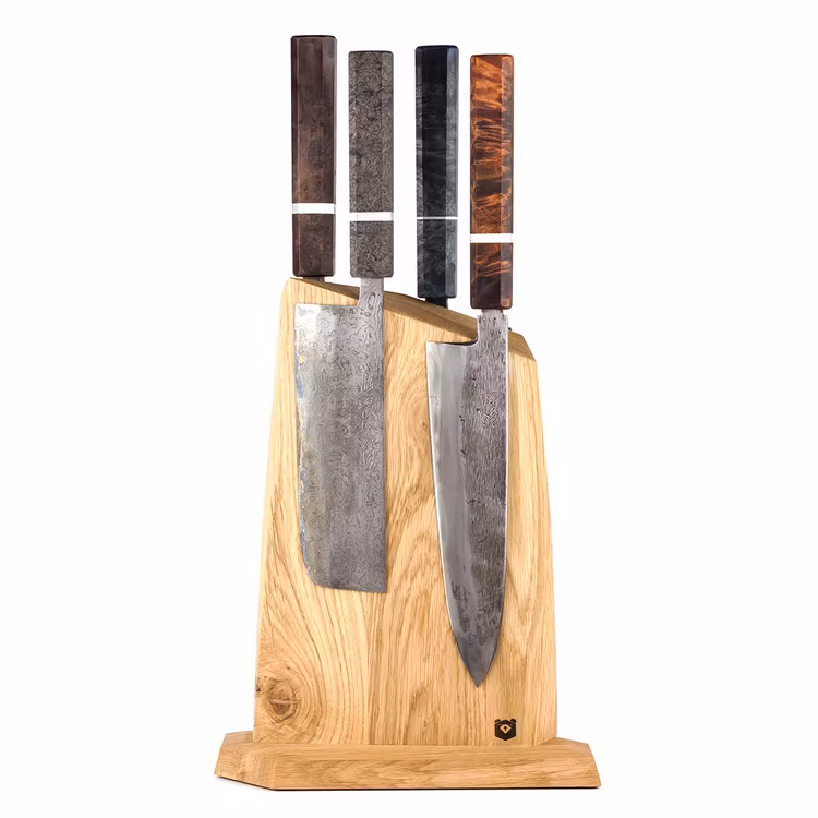 Geometric Mountain Knife Block