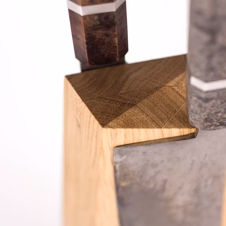 Geometric Mountain Knife Block