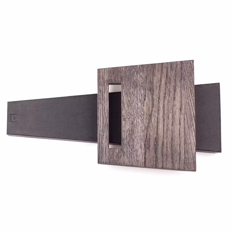 Leather and oak Knifestand