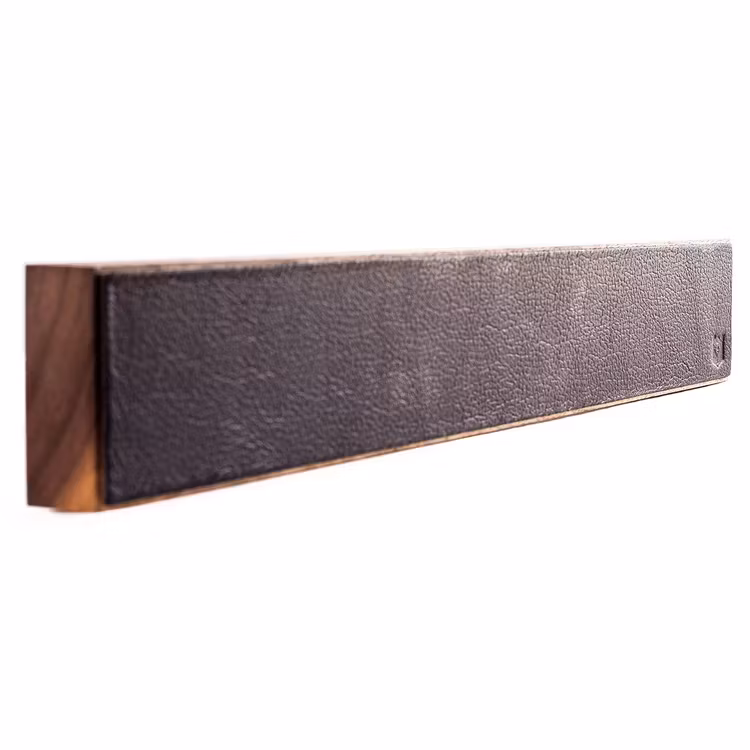 Walnut & Black Leather Holder