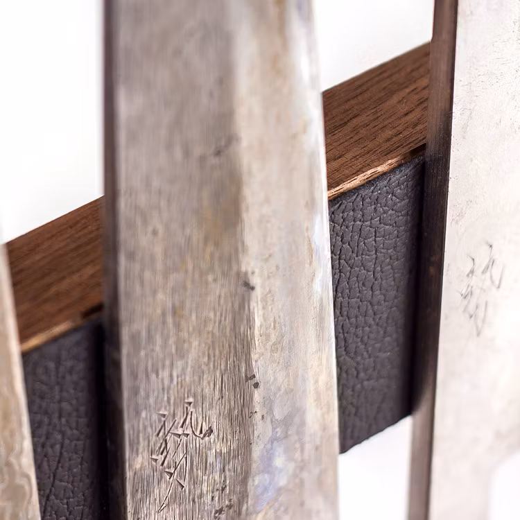 Walnut & Black Leather Holder