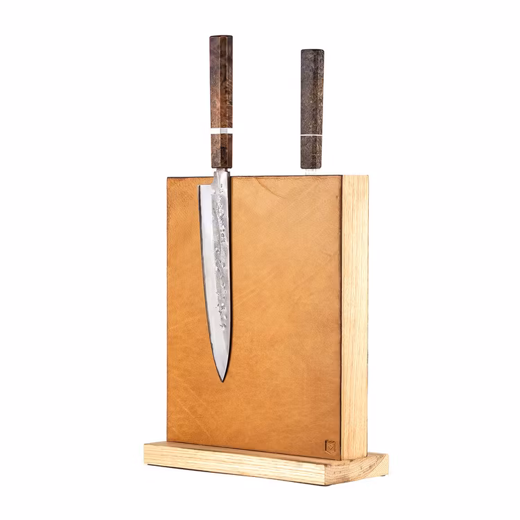 Magnetic Cognac Leather Block