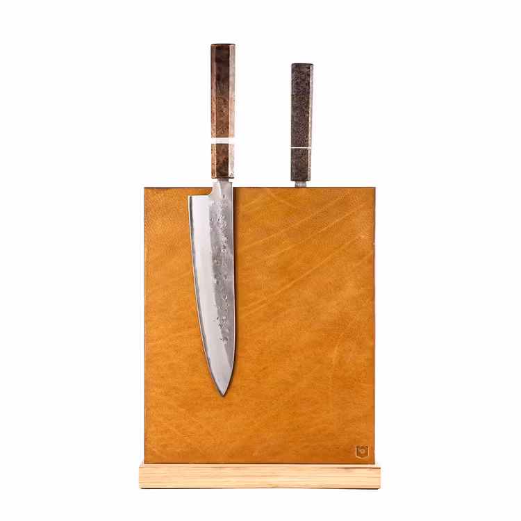 Magnetic Cognac Leather Block