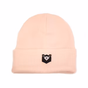 Ribbed beanie pale pink