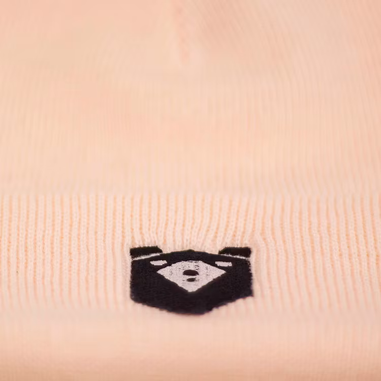 Ribbed beanie pale pink