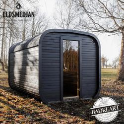 GLÖD Vedeldad Bastu med Relax 3m (1 rum+relax)