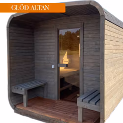 GLÖD Bastutunna Vedeldad Utomhus 3m (1 rum+altan)