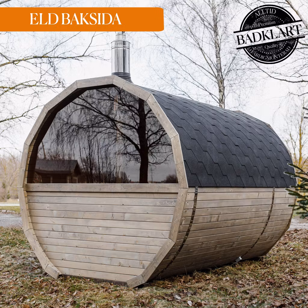 ELD Bastutunna 4m Vedeldad Utomhus (1 rum+relax)
