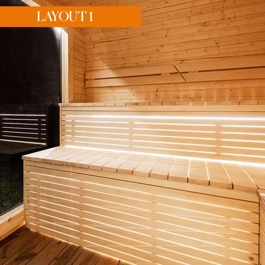 Bastu FLAMMA 300x245 cm (endast bastudel)