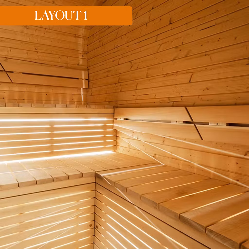 Bastu FLAMMA 300x245 cm med Relax