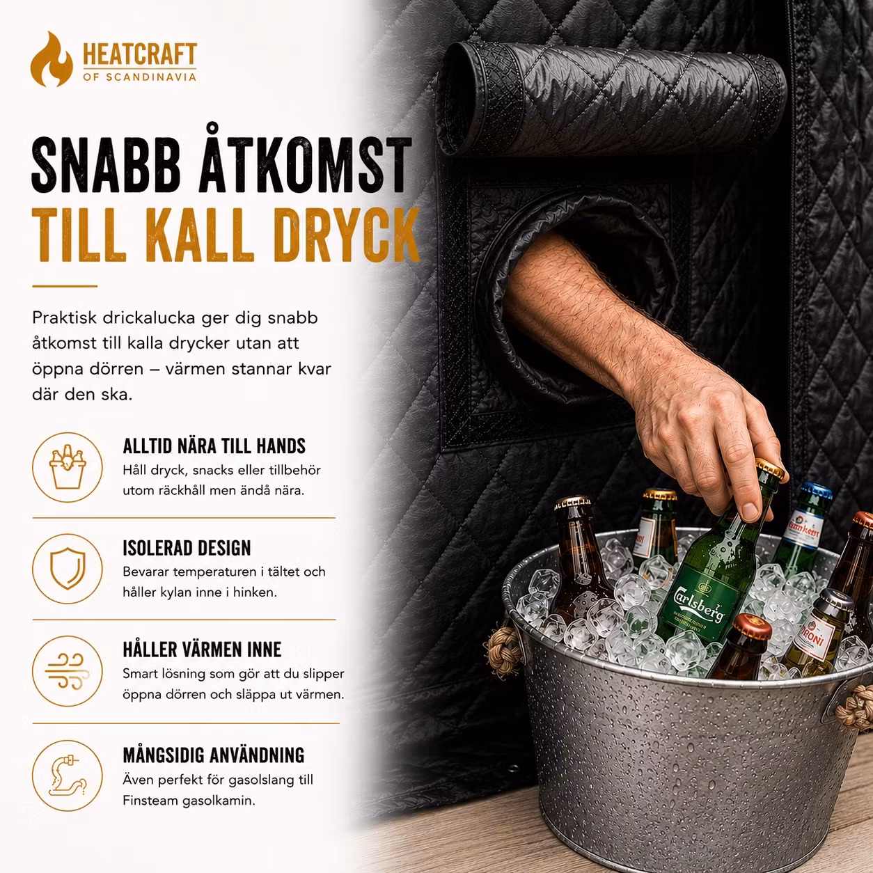 Heatcraft Bastutält Möja XL – 350 cm Ø