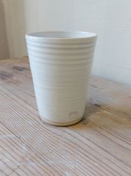 Lattemugg vit, drejad