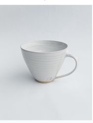 Kaffekopp Vit, drejad