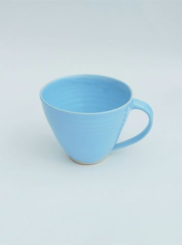 Kaffekopp Himmelsblå, drejad