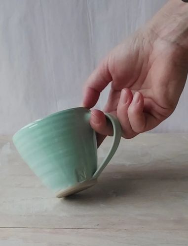 Kaffekopp Turkos, drejad