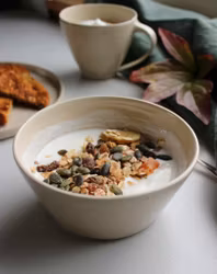 Frukostskål SAND, drejad