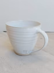 Kaffekopp Vit, drejad