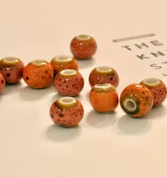 Keramikkperler rustrøde (8 mm)