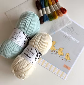 Påskekyllingene, Broderi- og garnpakke