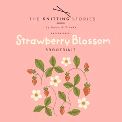 Strawberry Blossom Broderikit (Eco Vita ullgarn)