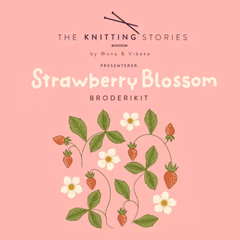 Strawberry Blossom Broderikit (Eco Vita ullgarn)
