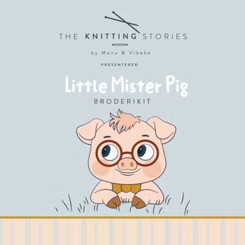 Little Mister Pig Broderikit  (Eco Vita ullgarn)