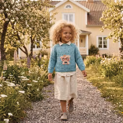 Little Mister Pig Broderikit  (Eco Vita ullgarn)