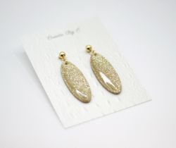 Oval (guld/glitter)