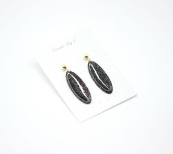 Oval (svart/glitter gloss)