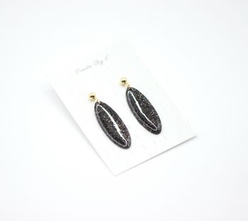 Oval (svart/glitter gloss)