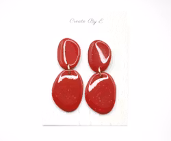 Glossy stone (röd/glitter)
