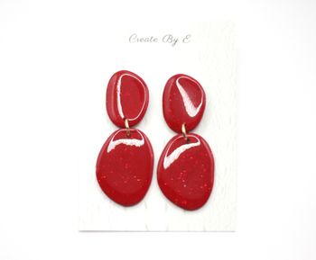 Glossy stone (röd/glitter)