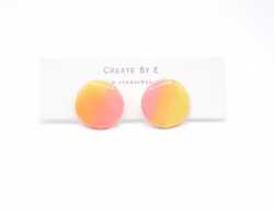 Glossy studs (gul/rosa)
